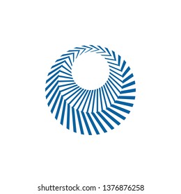 Unique New Abstract Geometric Icon Symbol Logo for technology business health company with modern high end look
