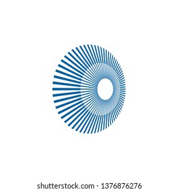 Unique New Abstract Geometric Icon Symbol Logo for technology business health company with modern high end look
