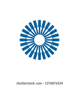 Unique New Abstract Geometric Icon Symbol Logo for technology business health company with modern high end look
