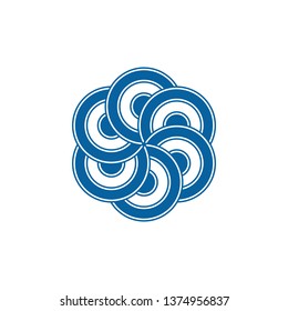 Unique New Geometric Design Icon Symbol Logo for technology business health company with modern high end look