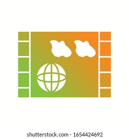 Unique News Backdrop Vector Glyph Icon