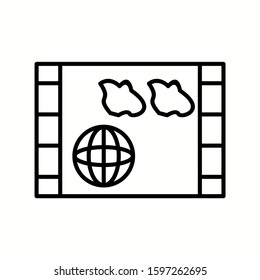 Unique News Backdrop Vector Line Icon