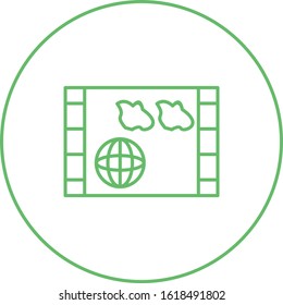 Unique News Backdrop Vector Line Icon