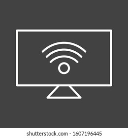 Unique News On Internet Vector Line Icon