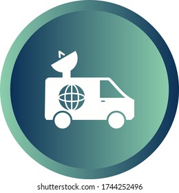 Icono de glifo vector de noticias único