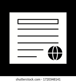 Unique Newspaper Vector Glyph Icon
