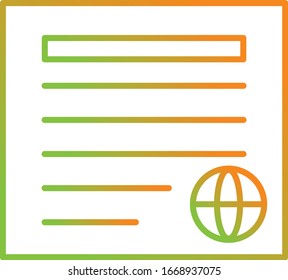 Unique Newspaper Vector Line Icon