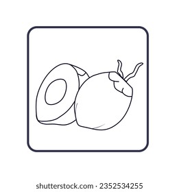 unique and nice coconut icon