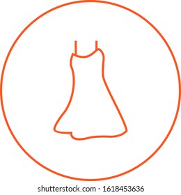 Unique Night Dress Vector Line Icon