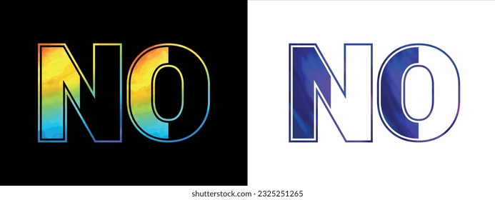 Unique NO letter logo Icon vector template. Premium stylish alphabet logo design for corporate business