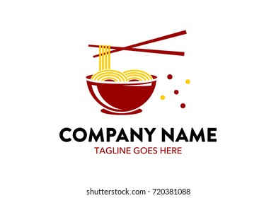 Unique Noodle Food And Drink Logo Template