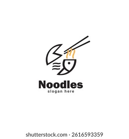 Unique Noodle Logo for Noodle Food Company and Restaurant