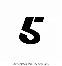 Unique number 6 or 5 logo design.