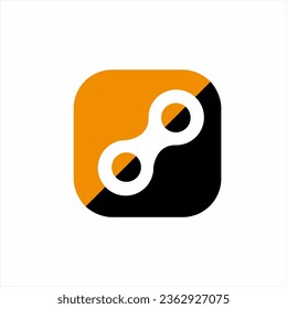 Unique number eight logo design.