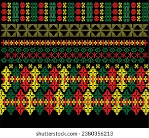 
Unique Nusa Tenggara batik motif design in color with a horizontal black background. Editable and ready to print.