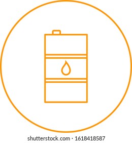 Unique Oil Barrel Vector Line Icon