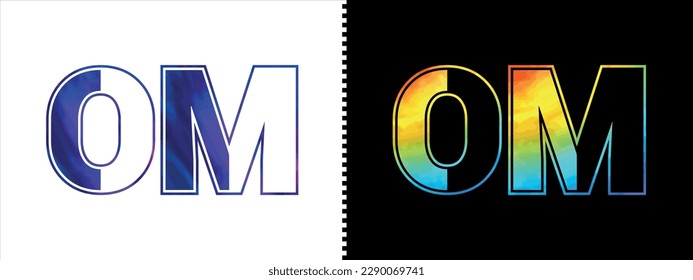 Logo exclusivo de la letra OM Plantilla vectorial de icono. Diseño de logotipo de alfabeto elegante de primera calidad para empresas