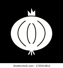 Unique Onion Vector Glyph Icon