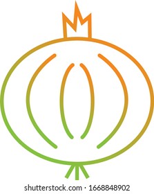 Unique Onion Vector Line Icon