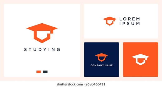 Unique online studying logo idea
