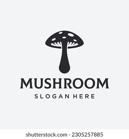 Unique organic mushroom farm creative logo design with modern concept.Vector illustration.
