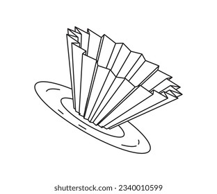 unique origami dripper line vector concept. manual coffee brewer