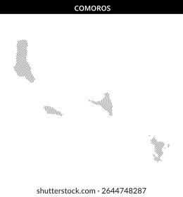 Delineamento único das Ilhas Comores revelador de características geográficas