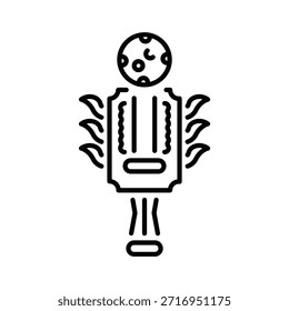 Icono de estilo de contorno único de pelota de golf