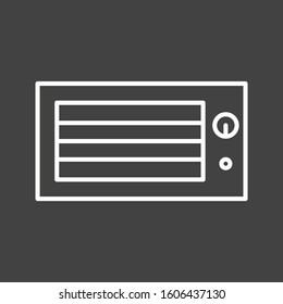 Unique Oven Line Vector Icon