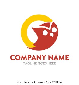 Unique Owl Logo Template