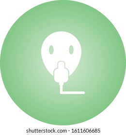 Unique Oxygen Mask Vector Glyph Icon