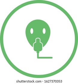 Unique Oxygen Mask Vector Glyph Icon