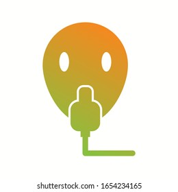Unique Oxygen Mask Vector Glyph Icon