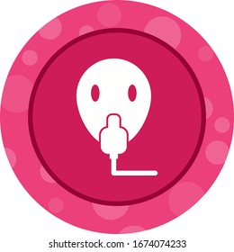 Unique Oxygen Mask Vector Glyph Icon