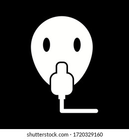 Unique Oxygen Mask Vector Glyph Icon