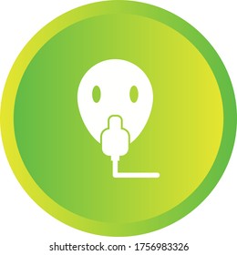 Unique Oxygen Mask Vector Glyph Icon
