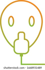 Unique Oxygen Mask Vector Line Icon