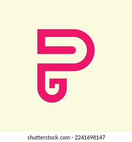 Unique P and G Logo Design