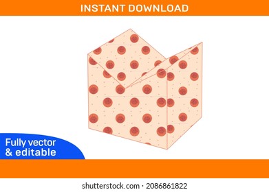 unique packaging gift box template, coustom box dieline template and 3D box color changeable