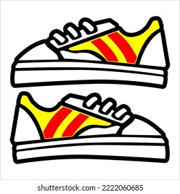 unique pair of shoes vector design on white background