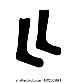 Unique Pair Of Sock Vector Glyph Icon