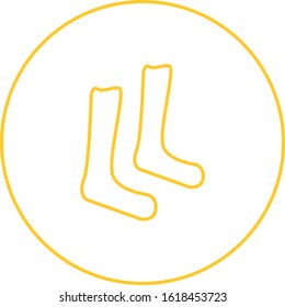 Unique Pair Of Sock Vector Line Icon