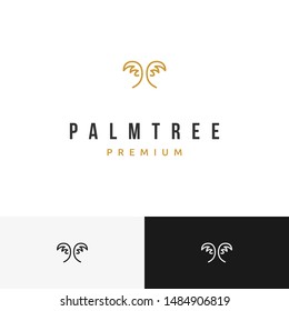 an unique palm tree logo design inspiration