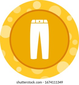 Unique Pants Vector Glyph Icon