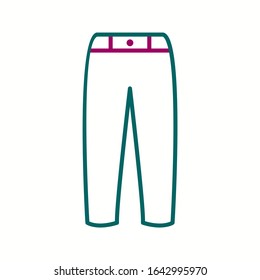 Unique Pants Vector Line Icon
