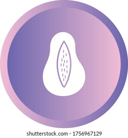 Unique Papaya Vector Glyph Icon