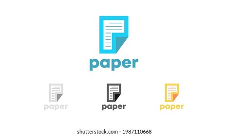 Unique paper logo concept vector