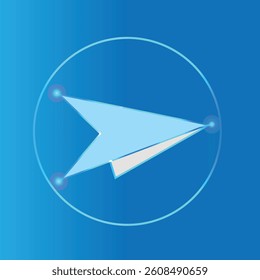 unique paper plane design clean and latest illustration vector