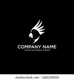 The unique parrot logo.
The logo can be applied to various media and industries.