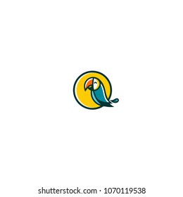 Unique Parrot Logo Template
